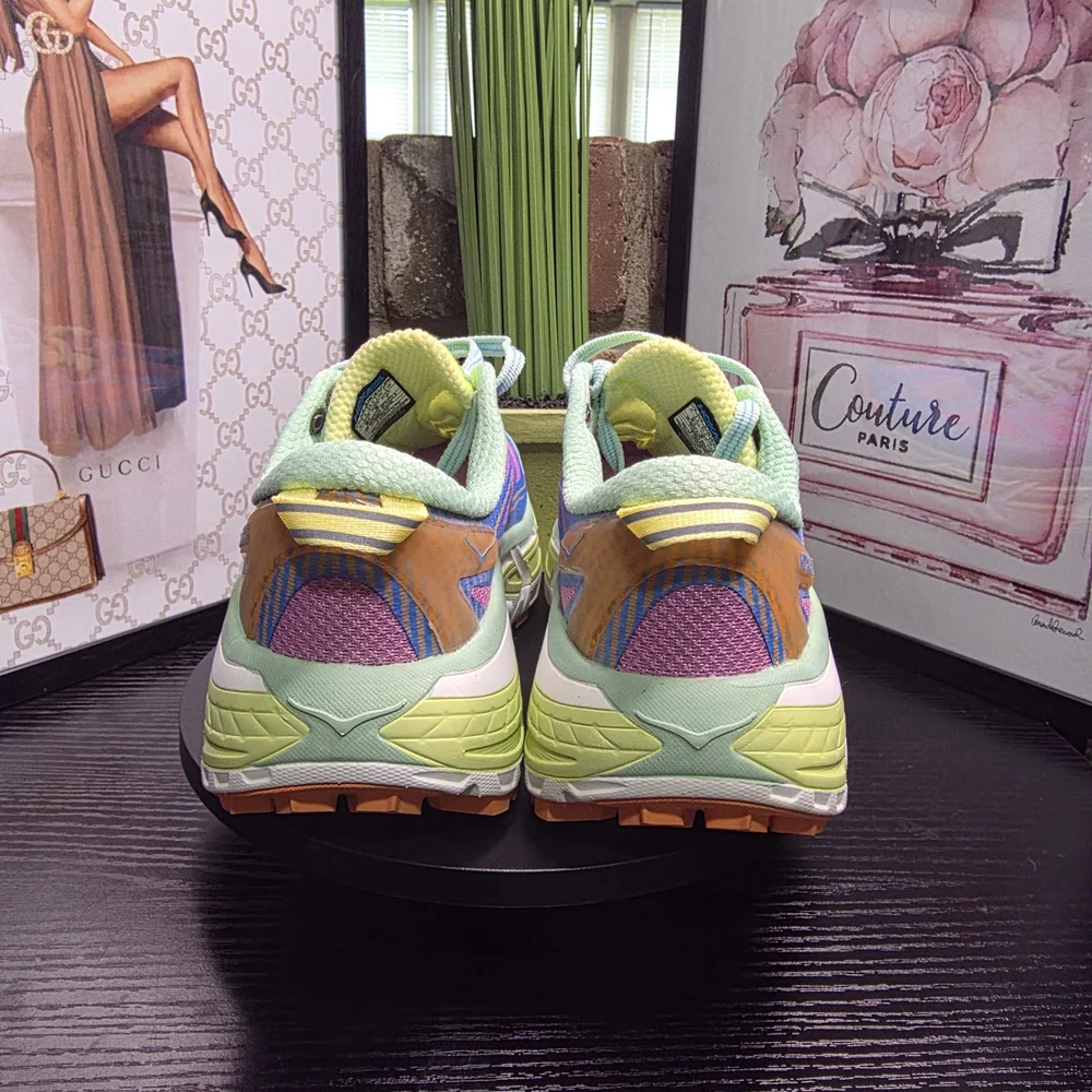 Hoka Women's Athletic Shoes in Blue, Pink, Mint, and Orange - Picture 4 of 6